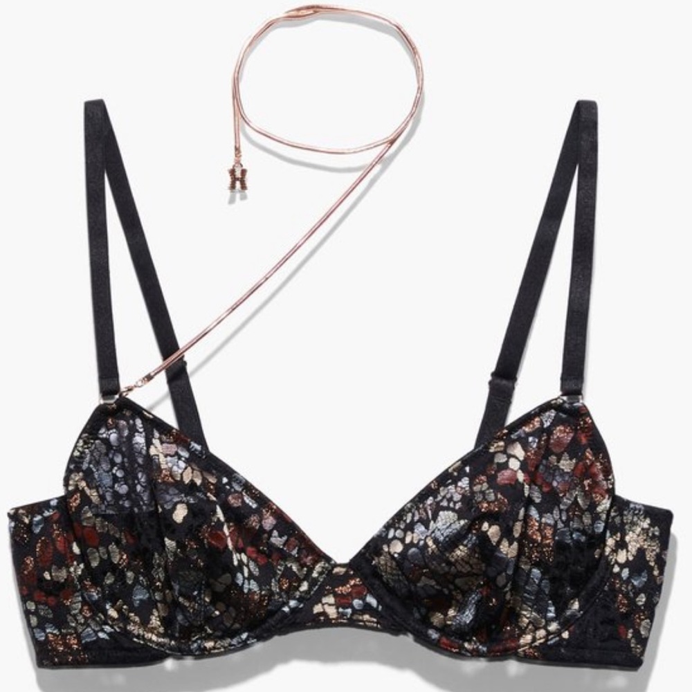 🆕SAVAGE X FENTY Snake Lace Demi Bra - Size: 36C